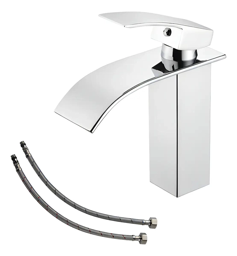 GRIFERIA MONOMANDO CASCADA PARA LAVABO CROMADA - 1