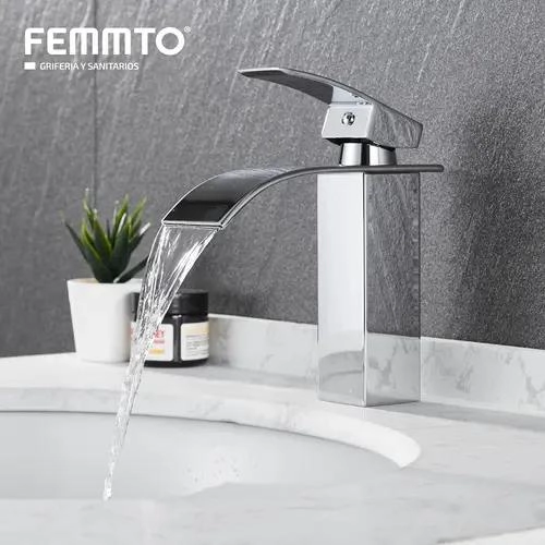 GRIFERIA MONOMANDO CASCADA PARA LAVABO CROMADA - 5