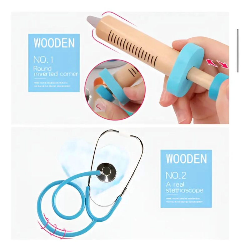 KIT ME DICO DIDACTICO DE MADERA CON BOLSO PARA EMERGENCIAS - 3