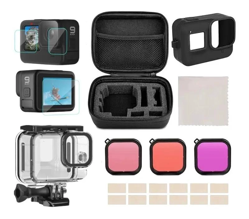 KIT DE ACCESORIOS PARA CAMARAS DEPORTIVAS HERO 9 Y 10 - 1