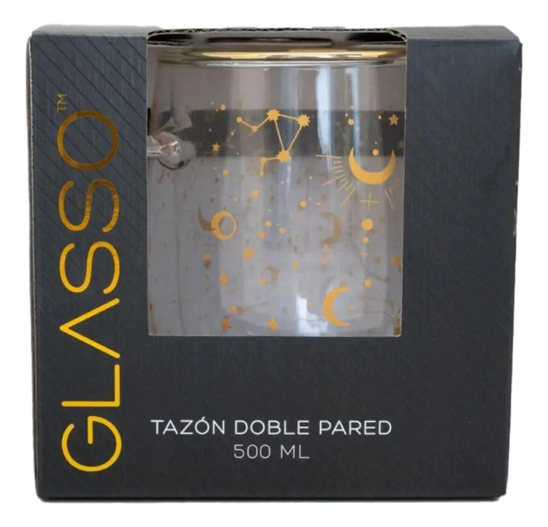 TAZON DE VIDRIO DOBLE PARED 500ML DISEÑO CONSTELACION - 3