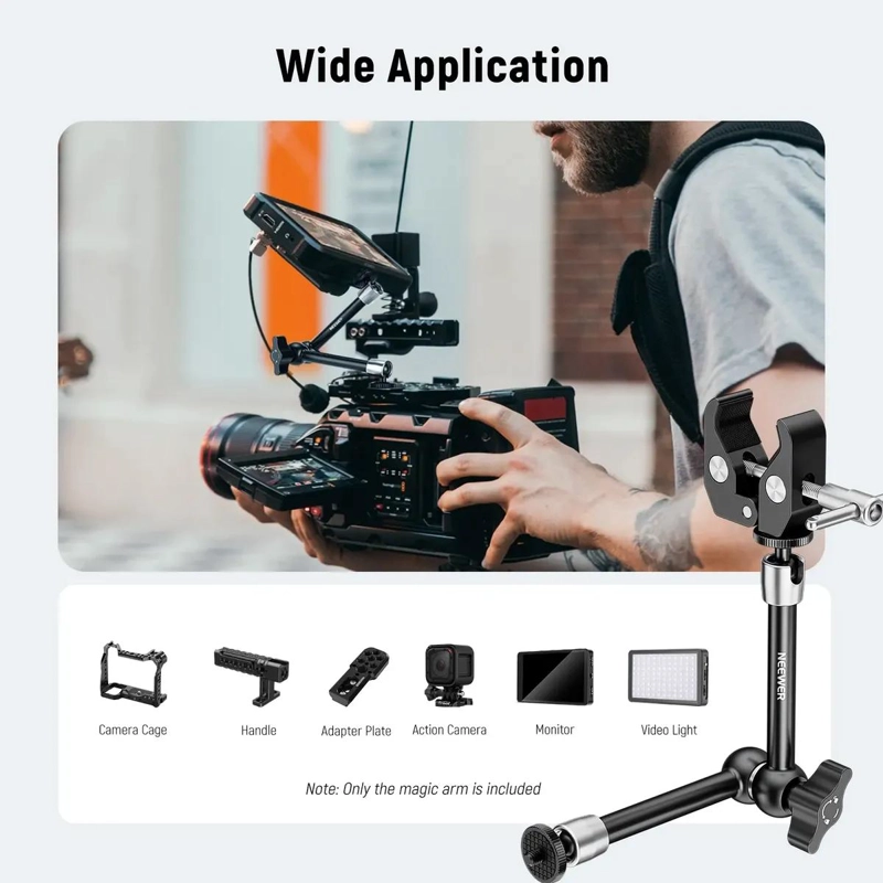 SUPER CLAMP CON BRAZO MAGICO DE 25CM PARA LUZ - 2