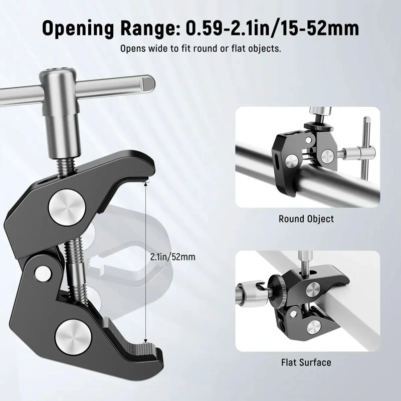 SUPER CLAMP CON BRAZO MAGICO DE 25CM PARA LUZ - 4