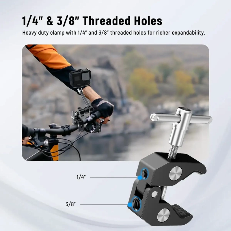 SUPER CLAMP CON BRAZO MAGICO DE 25CM PARA LUZ - 5