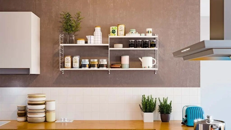 ESTANTE FLOTANTE VINTAGE BLANCO DUO ORGANIZADOR - 3