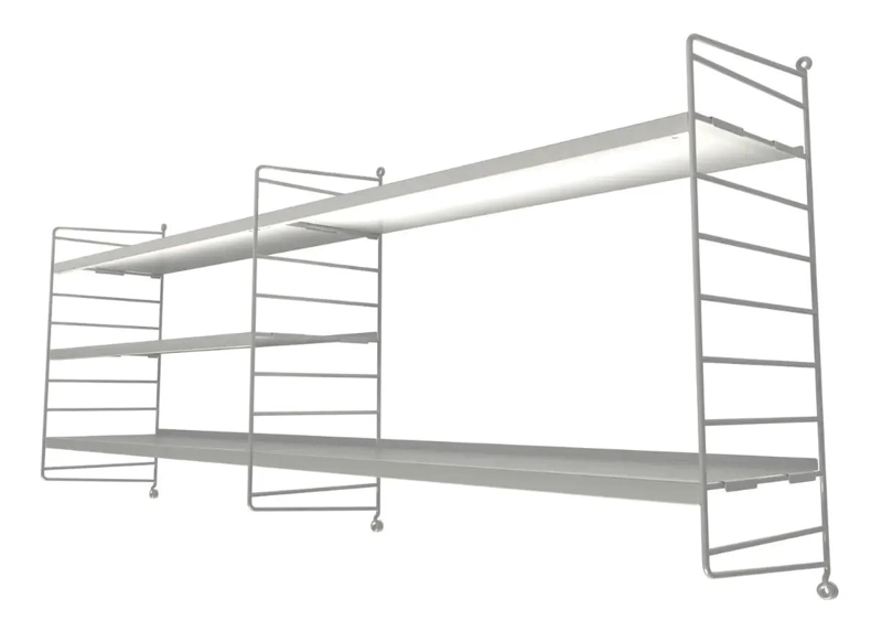 ESTANTE FLOTANTE VINTAGE BLANCO DUO ORGANIZADOR - 5