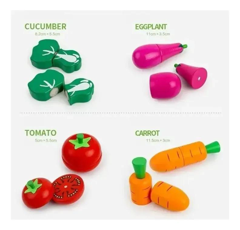 SET DE CORTA FRUTAS Y VERDURAS CON BASE DE MADERA 17 PIEZ - 5