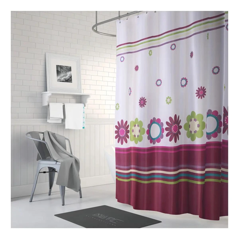 CORTINA DE BAÑO IMPERMEABLE 180X180 CM COLOR COLORES - 1