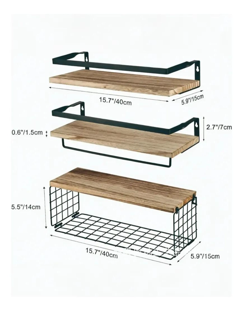 KIT DE REPISAS FLOTANTES PARA PARED Y BAÑO - 2
