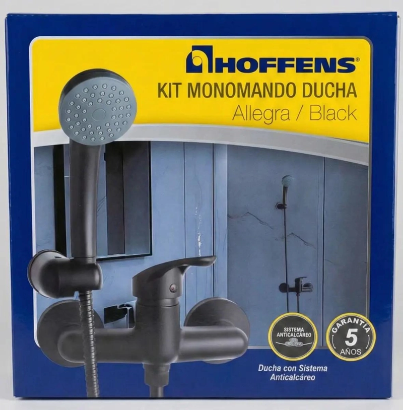 MONOMANDO DE DUCHA NEGRO MATE EN ABS - 3