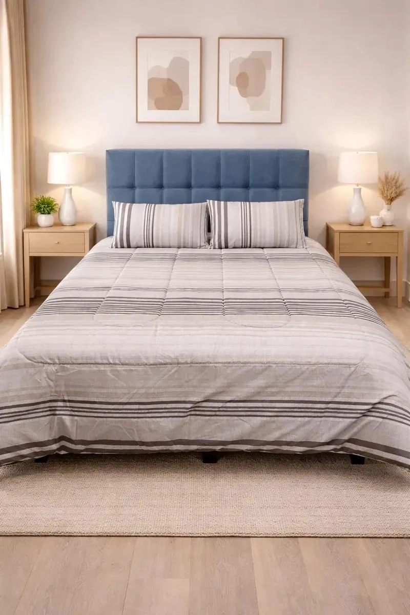 PLUMON REVERSIBLE KING CON ESTAMPADO DE RAYAS - 1