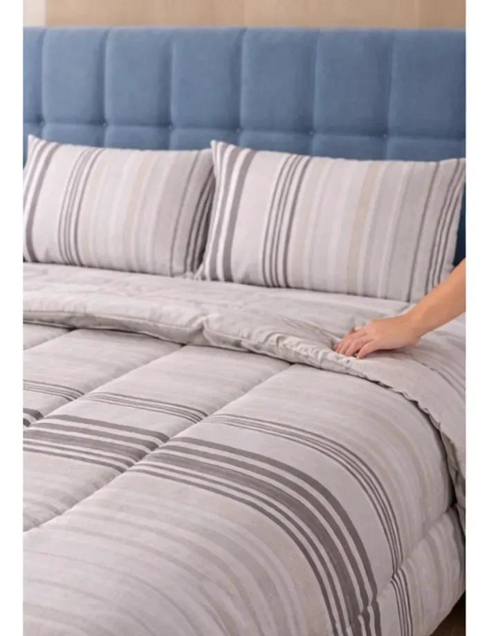 PLUMON REVERSIBLE KING CON ESTAMPADO DE RAYAS - 2
