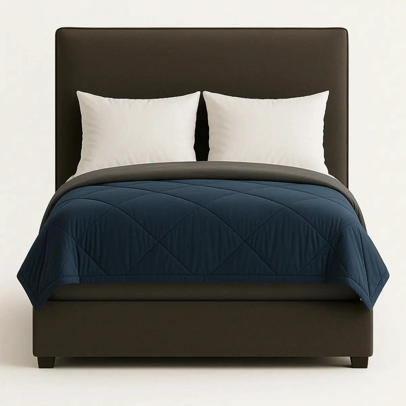 PLUMON EDREDON NORDICO KING 250X230 CM ALGODON GRIS AZUL - 2