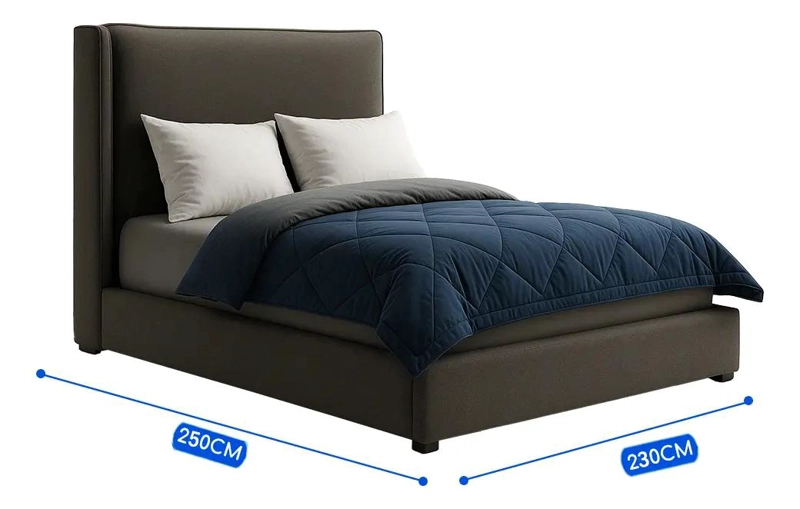 PLUMON EDREDON NORDICO KING 250X230 CM ALGODON GRIS AZUL - 3