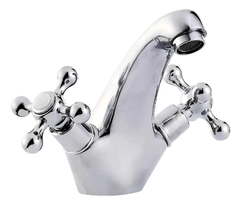 LLAVE MONOBLOCK PARA LAVATORIO EN METAL CROMADO - 4