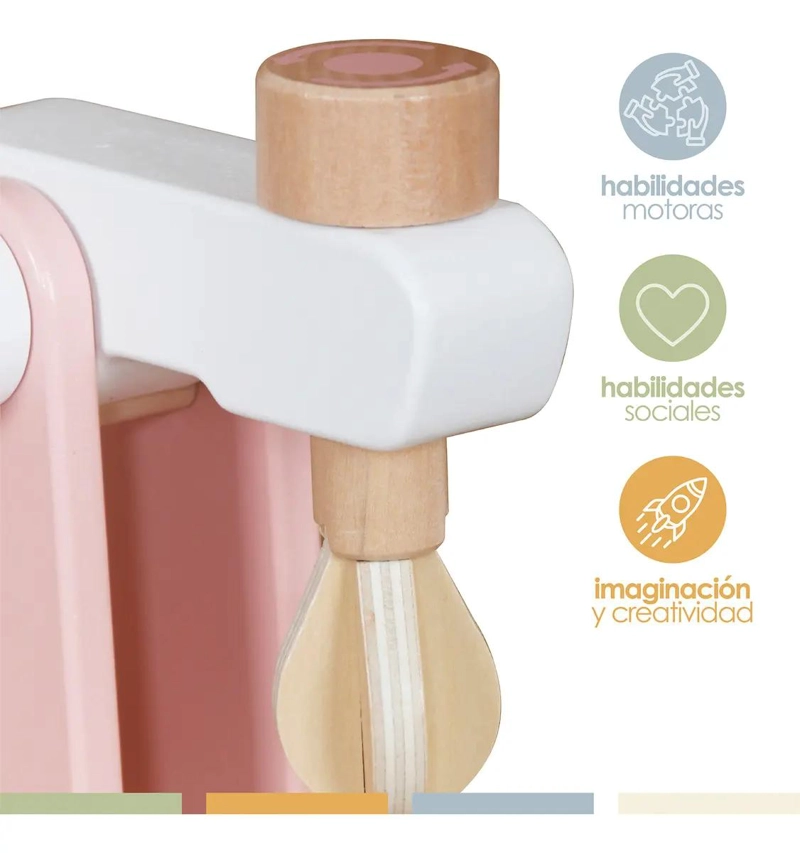 MINI COCINA DE MADERA PARA NIÑOS CON ELECTRODOME STICOS - 5