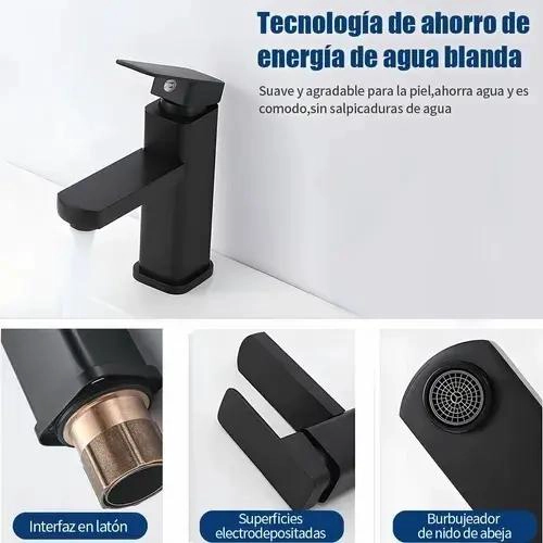 GRIFO MONOMANDO PARA BAÑO Y FREGADERO ACERO INOXIDABLE - 2