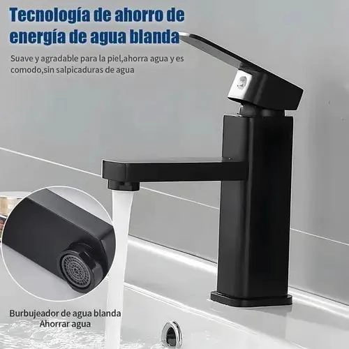 GRIFO MONOMANDO PARA BAÑO Y FREGADERO ACERO INOXIDABLE - 3
