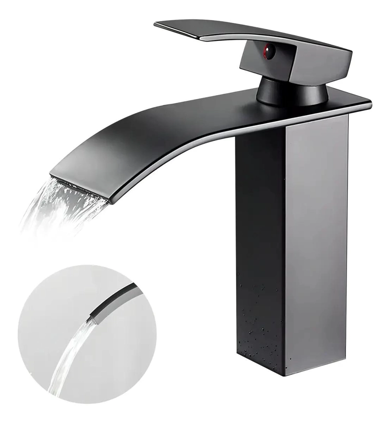 LLAVE MONOMANDO PARA LAVAMANOS ACERO INOXIDABLE - 1