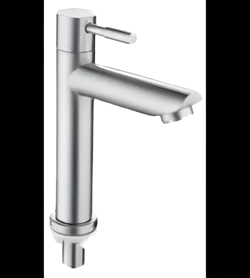 LLAVE PARA LAVAMANOS SIMPLE ACERO INOXIDABLE ACABADO CROM - 4