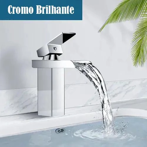GRIFO MONOMANDO CASCADA CROMADO PARA LAVAMANOS - 4