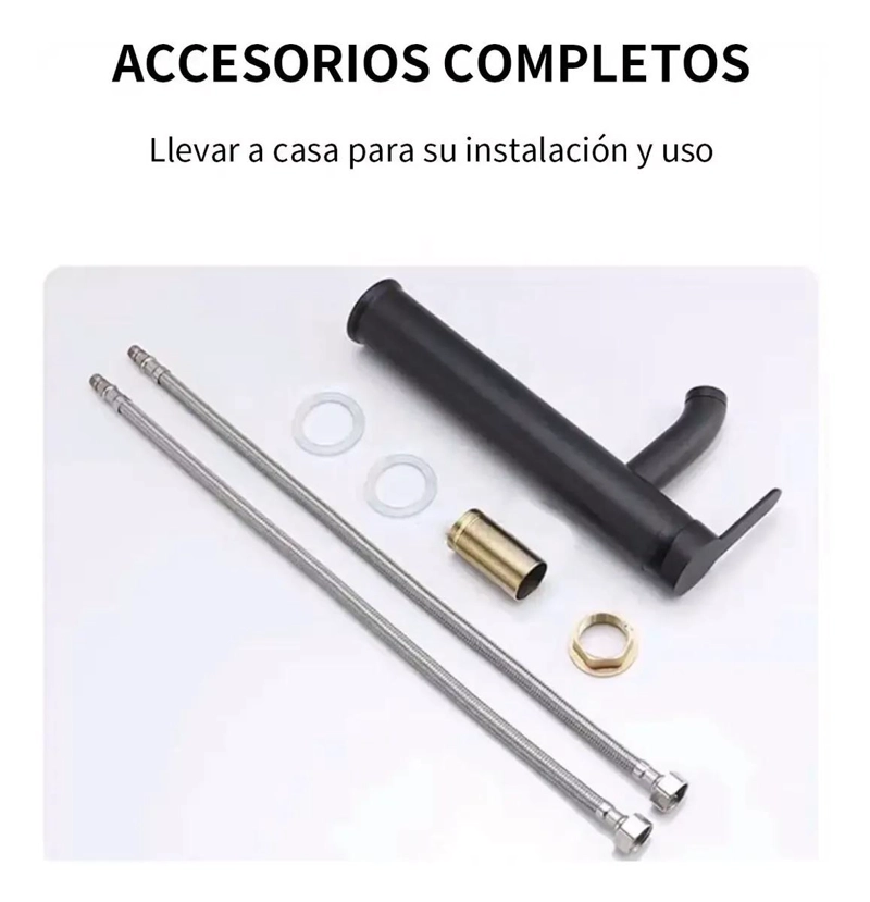 LLAVE MONOMANDO PARA VANITORIO EN ACERO INOXIDABLE - 4