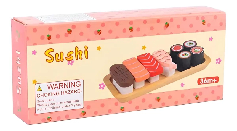 JUEGO DE SUSHI MAGNE TICO DE MADERA PARA NIÑOS - 1