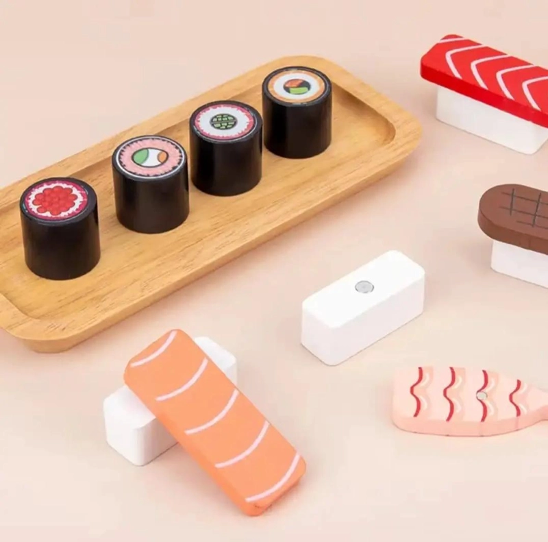 JUEGO DE SUSHI MAGNE TICO DE MADERA PARA NIÑOS - 4