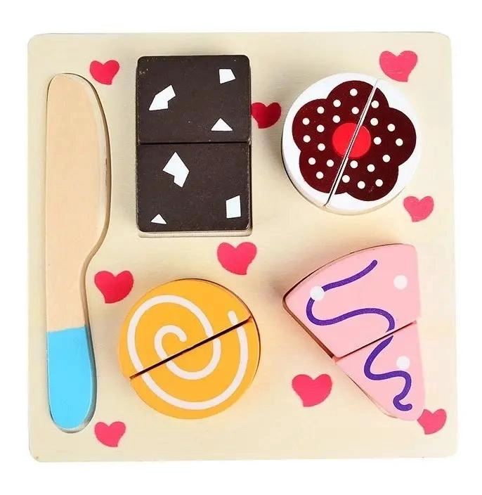 SET DIDACTICO DE COCINA EN MADERA PARA CORTAR ALIMENTOS - 1
