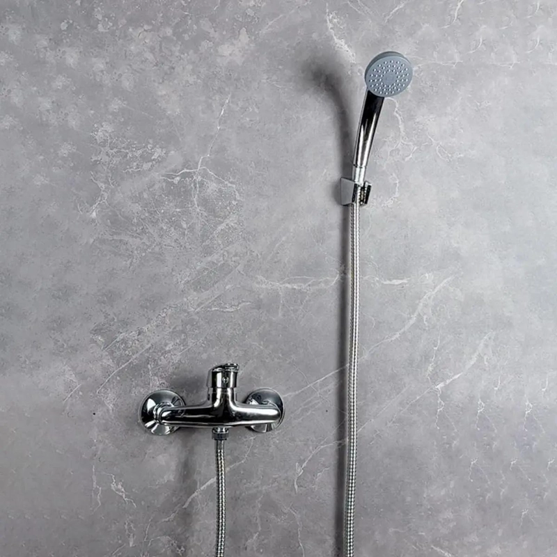 LLAVE MONOMANDO PARA DUCHA REGULABLE ACERO CROMADO - 3