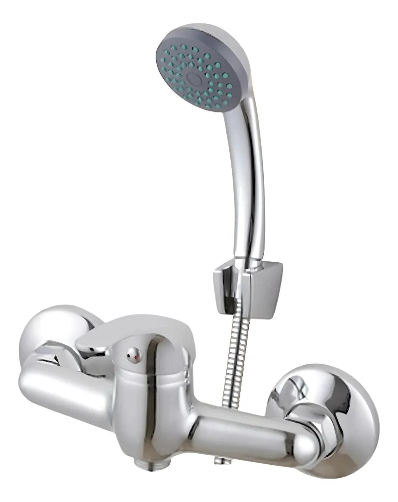 LLAVE MONOMANDO PARA DUCHA CROMADA CON ACCESORIOS - 1