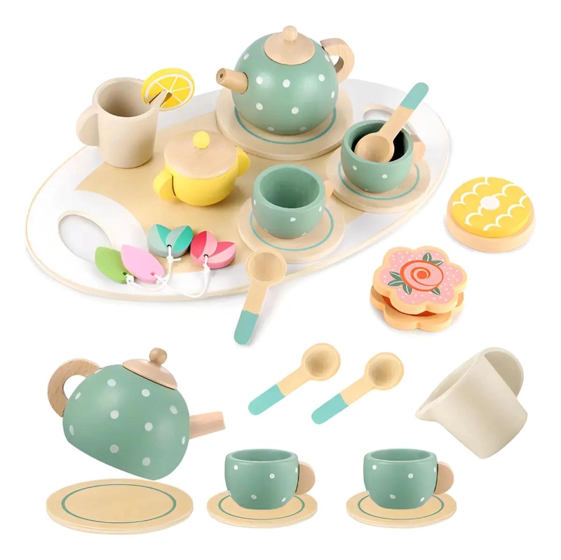 SET DE TE  INFANTIL CON BANDEJA DE MADERA - 1