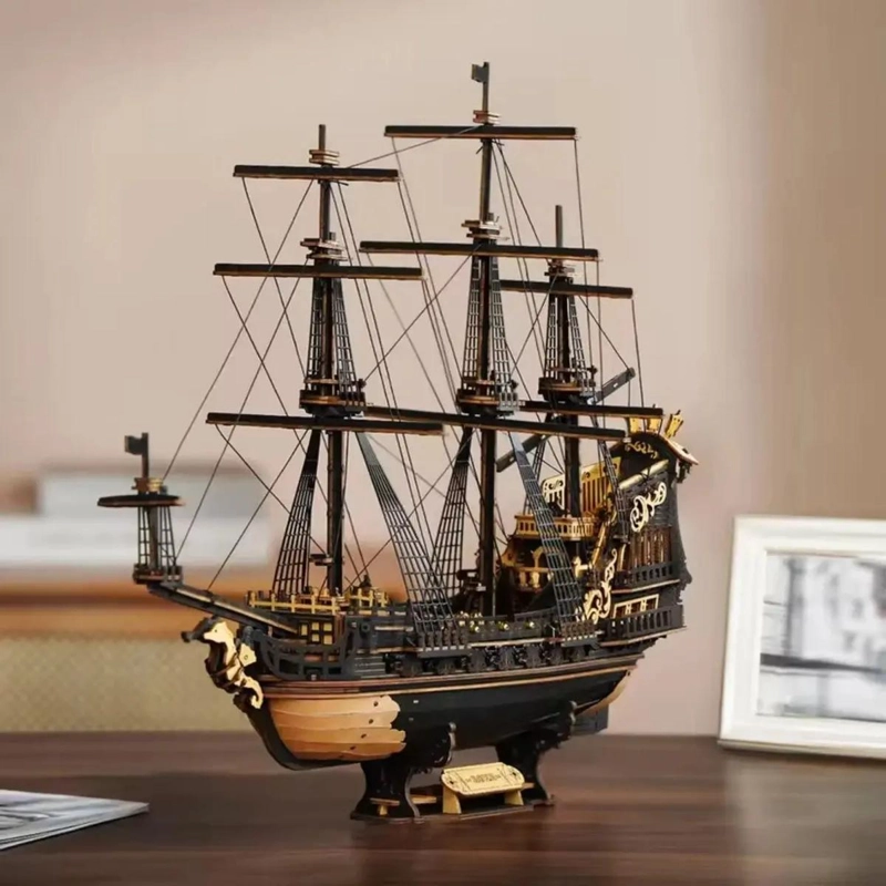 PUZZLE 3D BARCO PIRATA SEAHORSE BARQUE MODELO ESCALA - 2