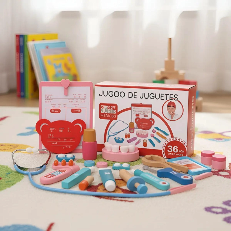 KIT DIDACTICO INFANTIL DENTISTA DE MADERA - 3