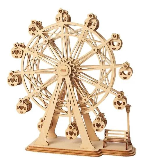 ROMPECABEZAS 3D MAQUETA DE MADERA RUEDA DE LA FORTUNA - 1