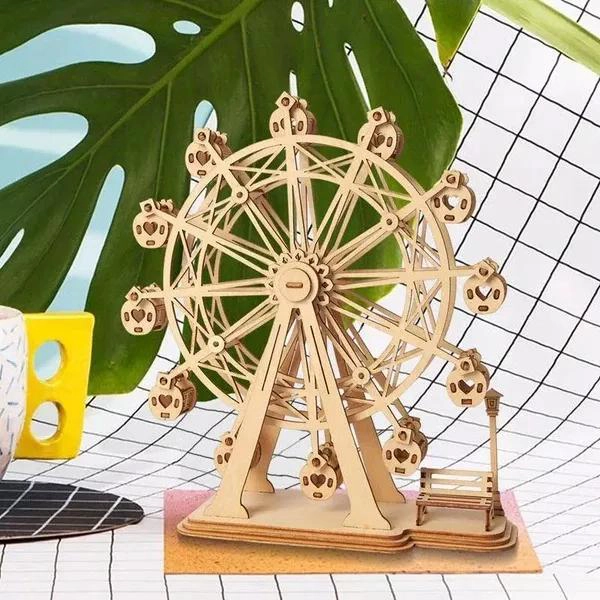 ROMPECABEZAS 3D MAQUETA DE MADERA RUEDA DE LA FORTUNA - 2