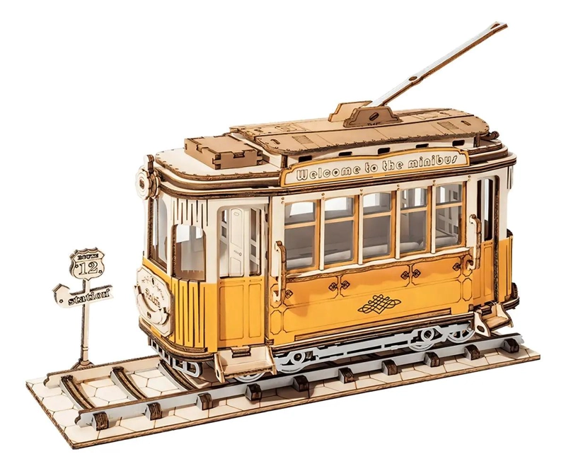 PUZZLE 3D TREN DE MADERA ARMABLE 145 PIEZAS - 2