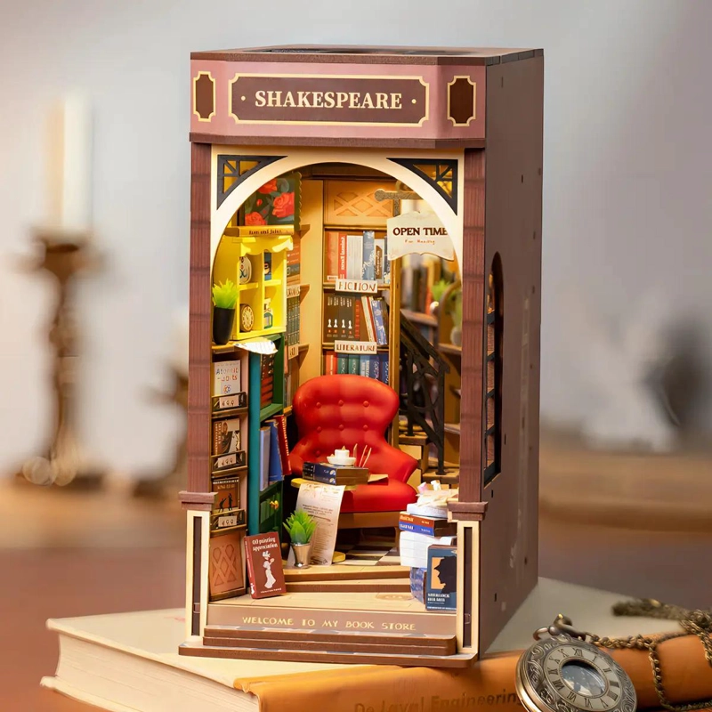 PUZZLE 3D BOOK NOOK DE LIBRERIA CON LUZ - 4