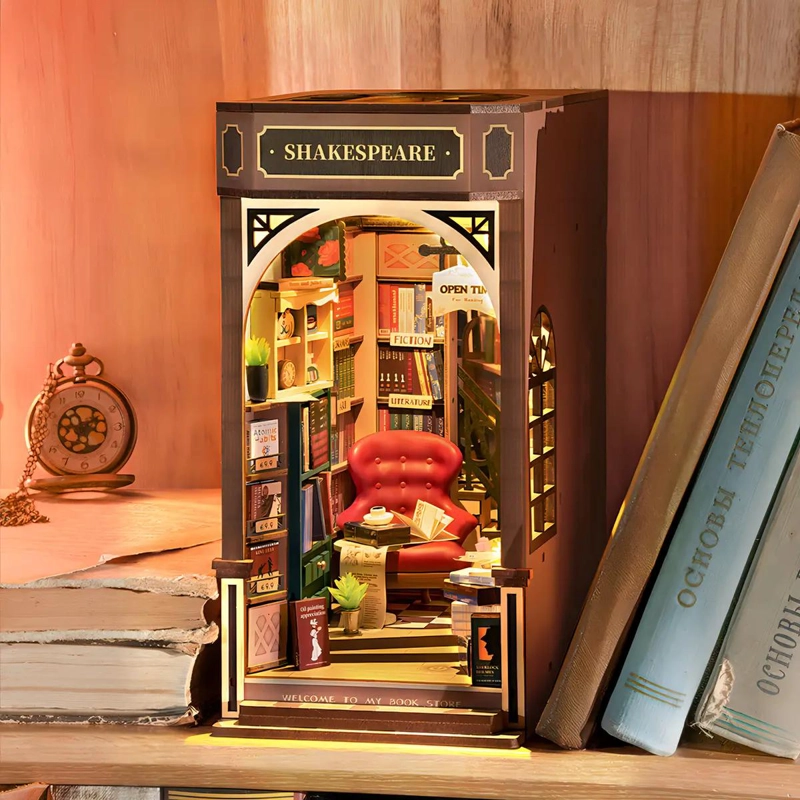 PUZZLE 3D BOOK NOOK DE LIBRERIA CON LUZ - 5