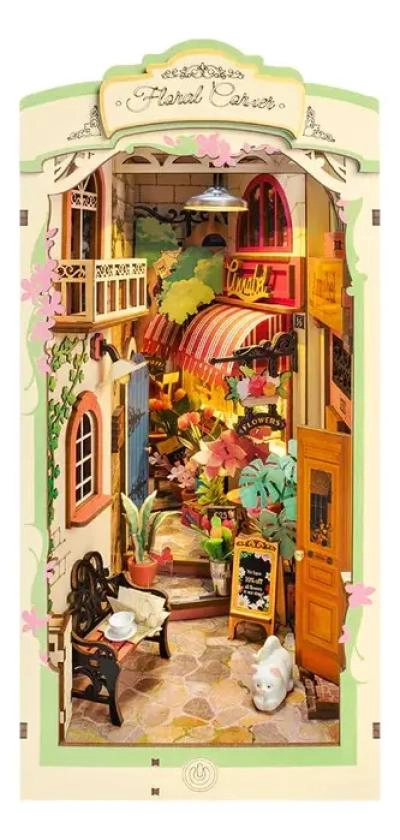 DECORACION DE ESTANTERIA FLORAL EN ESQUINA - 3