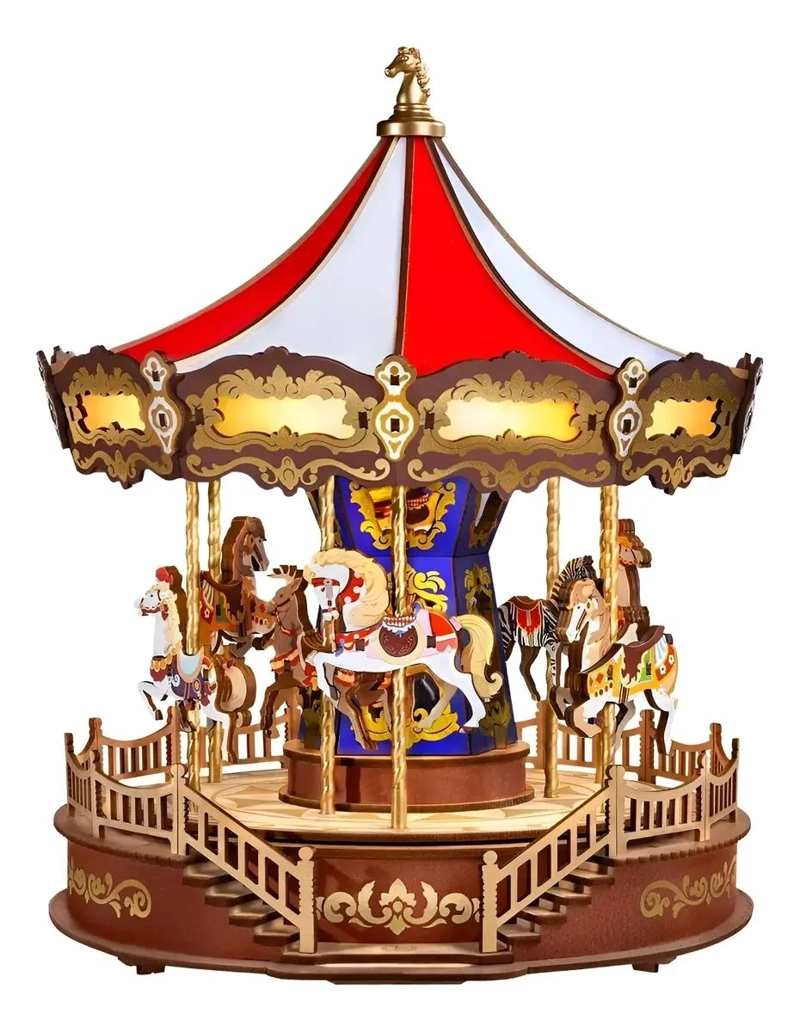 PUZZLE 3D DE MADERA CARRUSEL CLASICO - 1