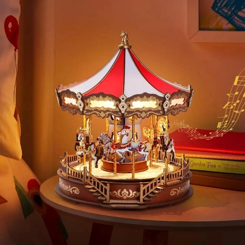 PUZZLE 3D DE MADERA CARRUSEL CLASICO - 2