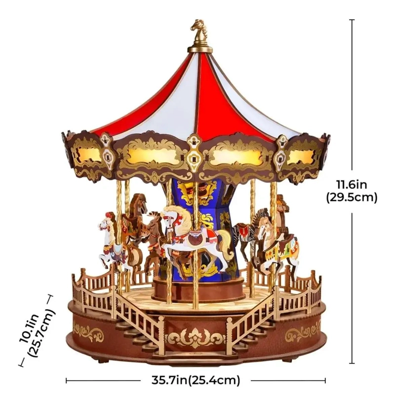 PUZZLE 3D DE MADERA CARRUSEL CLASICO - 3