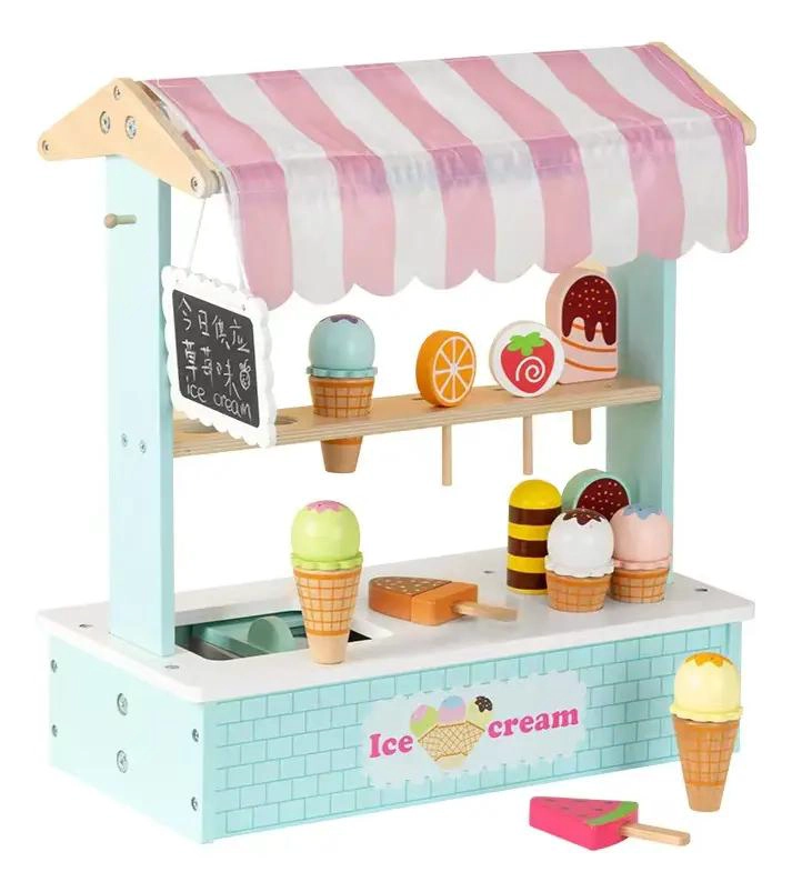 TIENDA DE HELADOS DE MADERA PARA NIÑOS - 1