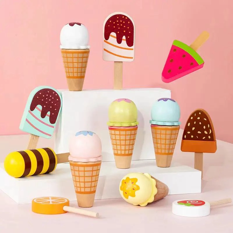 TIENDA DE HELADOS DE MADERA PARA NIÑOS - 2