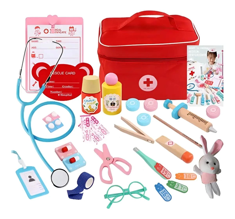 SET DE DOCTOR DE MADERA PARA NIÑOS JUEGO EDUCATIVO - 1