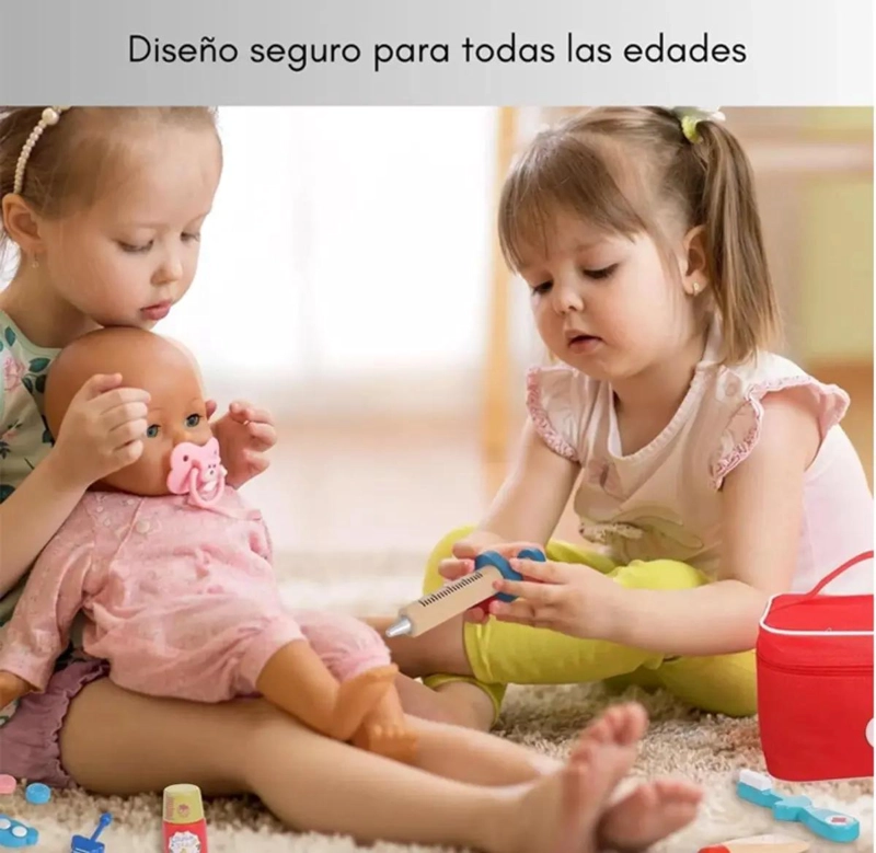 SET DE DOCTOR DE MADERA PARA NIÑOS JUEGO EDUCATIVO - 5