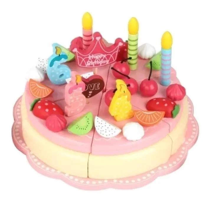 JUGUETE DE MADERA PASTEL DE CUMPLEAÑOS - 1