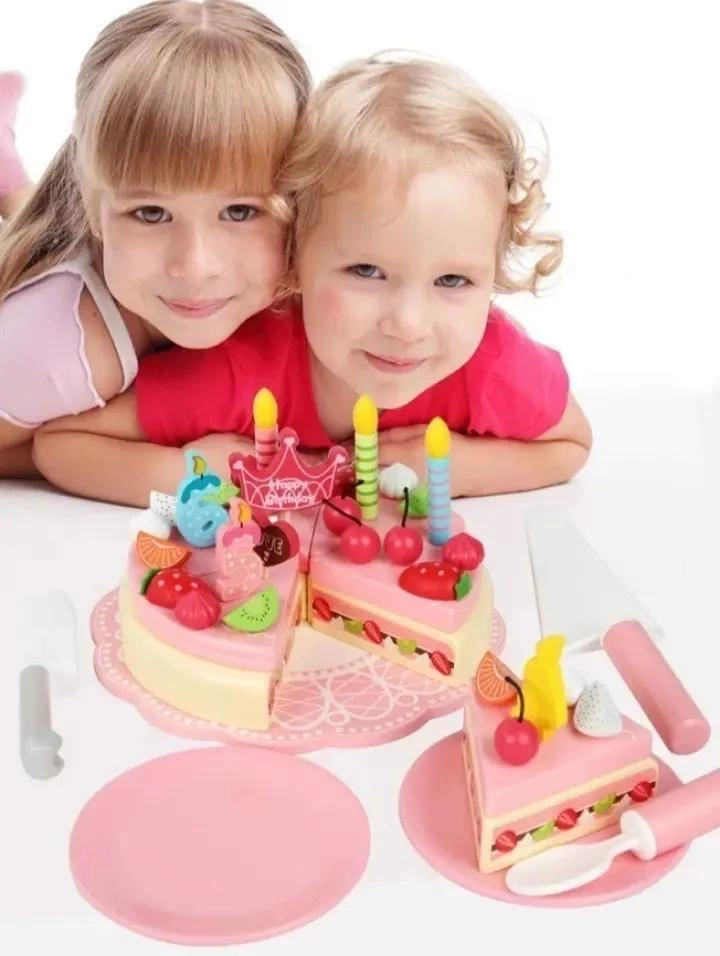JUGUETE DE MADERA PASTEL DE CUMPLEAÑOS - 2