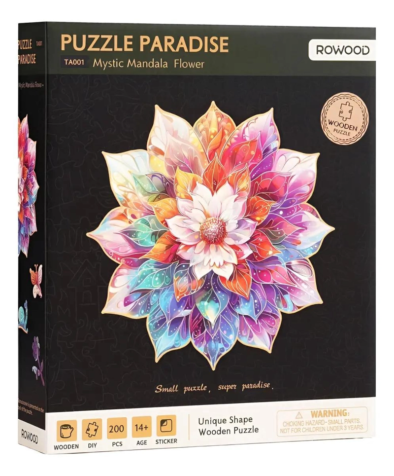 PUZZLE DE MADERA MANDALA MYSTIC FLOWER 200 PIEZAS - 1